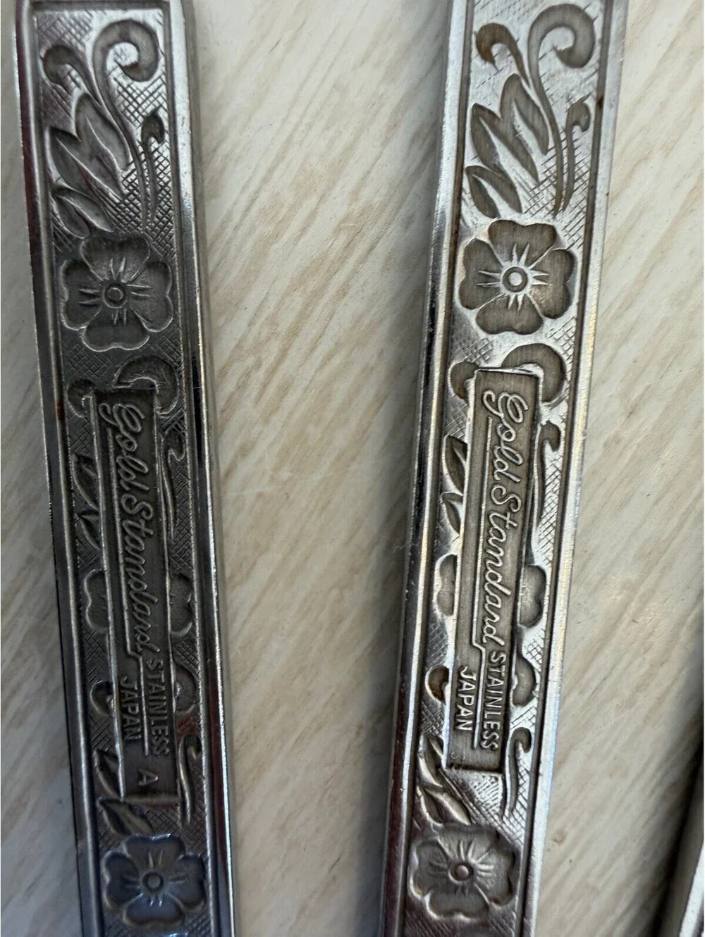 Gold Standard Night Blossom Stainless Flatware Lot Of 19 Japan